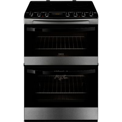 Zanussi ZCV68310XA Electric Ceramic Double Oven Cooker in Stainless Steel Zanussi ZCV68310XA Electric Ceramic Double Oven Cooker in Stainless Steel